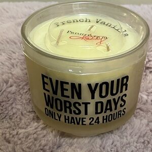 Candle Primitive by Kathy round with 3 wicks